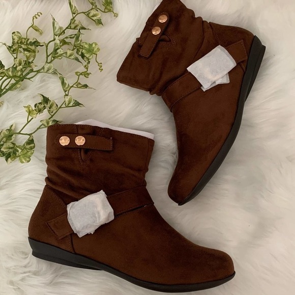 Comfortview Brown Ankle Boots - Picture 2 of 6